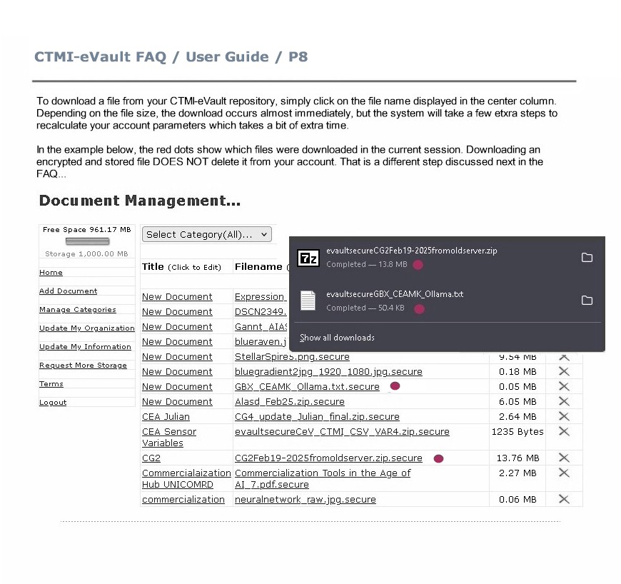 FAQ User Guide Page 8 Content